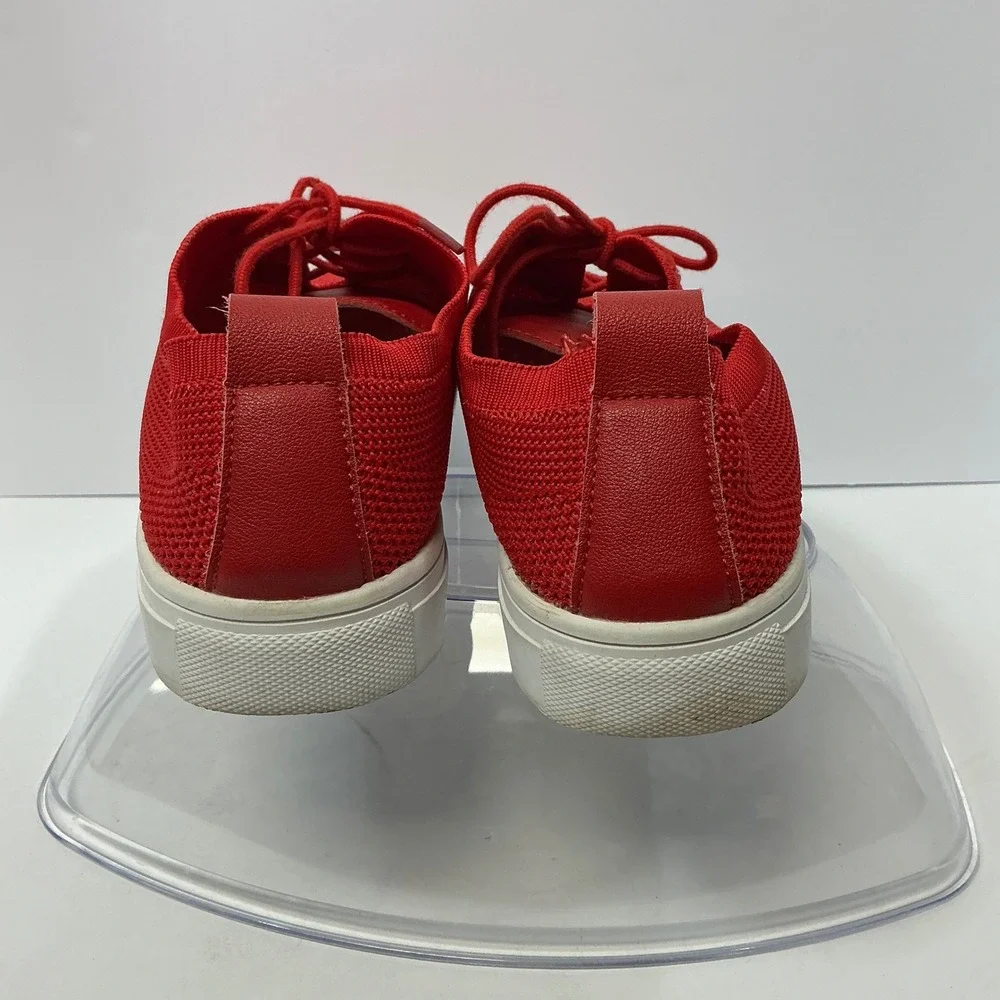 Vlado Red Knit Sneakers Casual Lace‎ Up Lightweight Comfort Shoes Mens Size